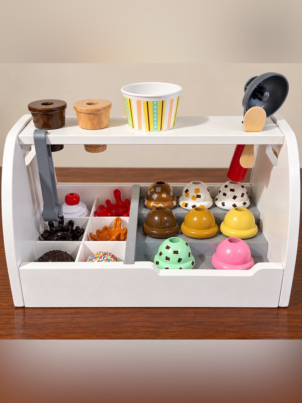 Melissa & Doug Wooden Ice Cream Counter Play Set 🍦
